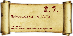 Makoviczky Teréz névjegykártya